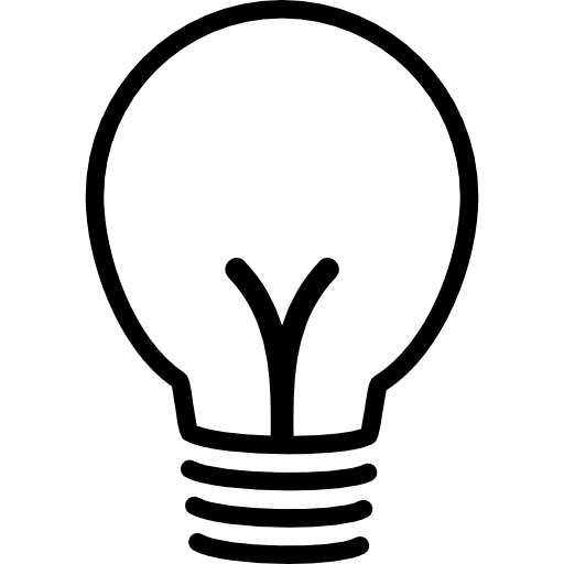 Light bulb variant outline tools and utensils bulb tool lighting icon