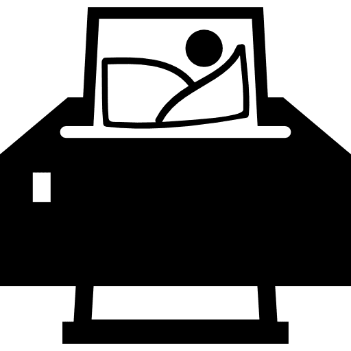 Printing a picture in a printer machine electronic tool tools and utensils icon