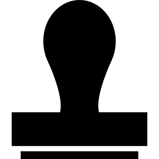 Printing stamp silhouette variant print tools and utensils stamp icon