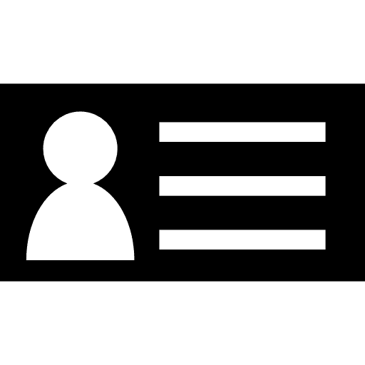 Business card with image and text business text cards icon