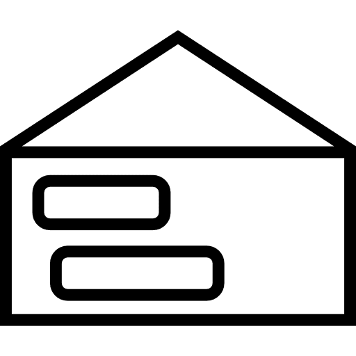 Envelope opened frontal outline outline email frontal icon