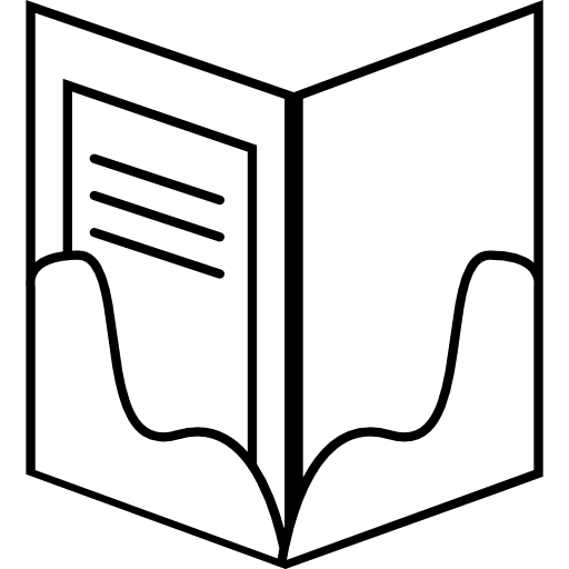 Printed diptych publicity paper print products icon