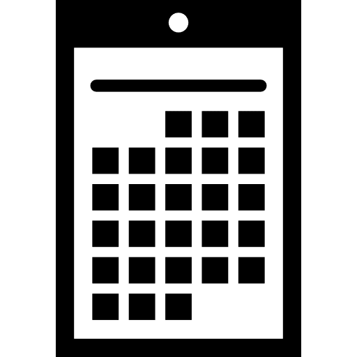 Wall calendar in vertical design tools and utensils tool design icon