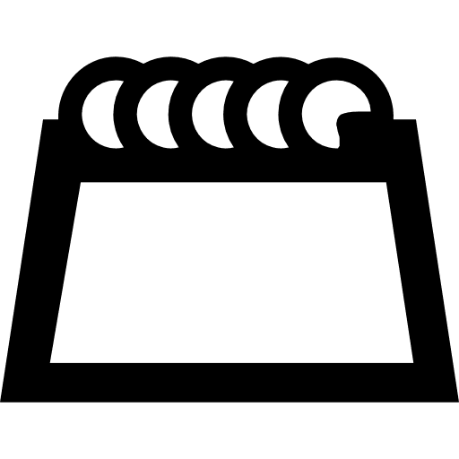 Blank page with spring on top border spring write page icon