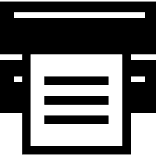 Printer with a text sheet in it tool paper printer icon