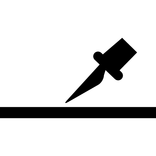 Calligraphy pen tip about to write on paper pen education pen tip icon