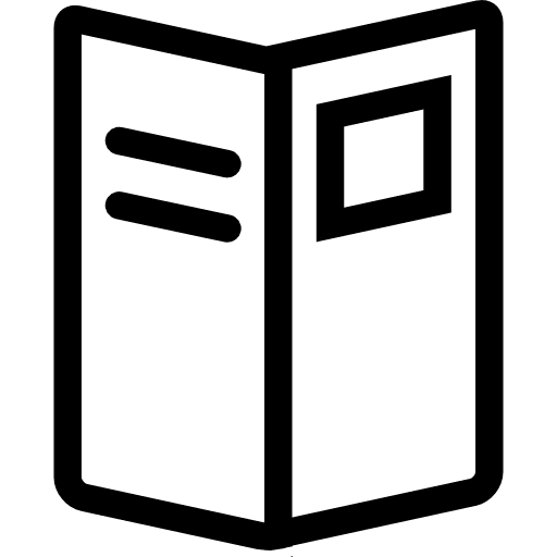 Open card with image and text stationery card text icon