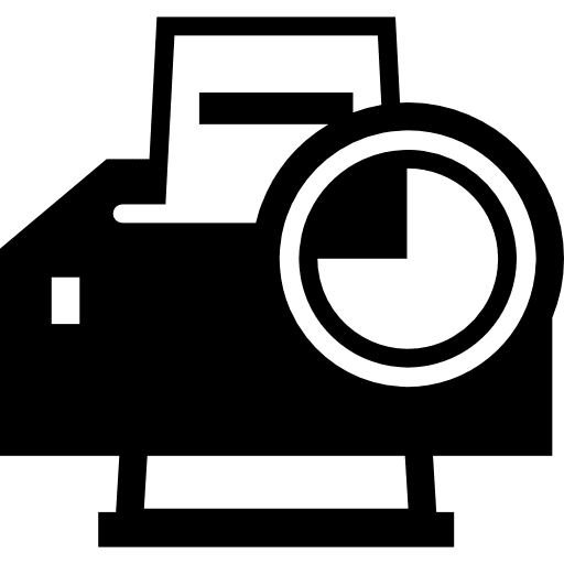 Printer machine with timer timer printer machine printing icon