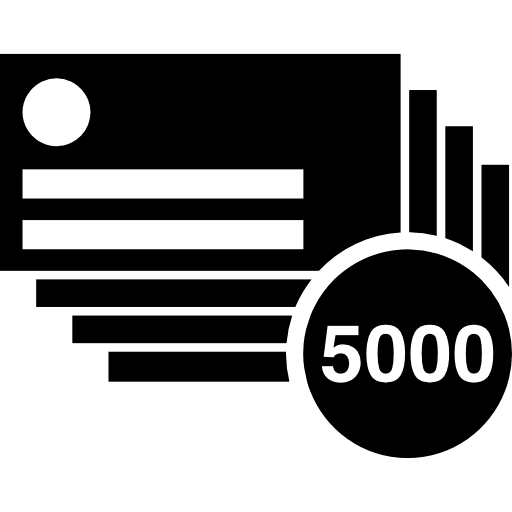 5000 business cards 5000 cards marketing icon