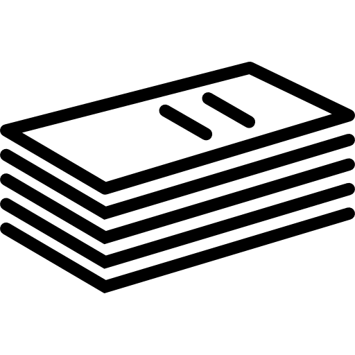 Print products stacked tools and utensils papers print product icon