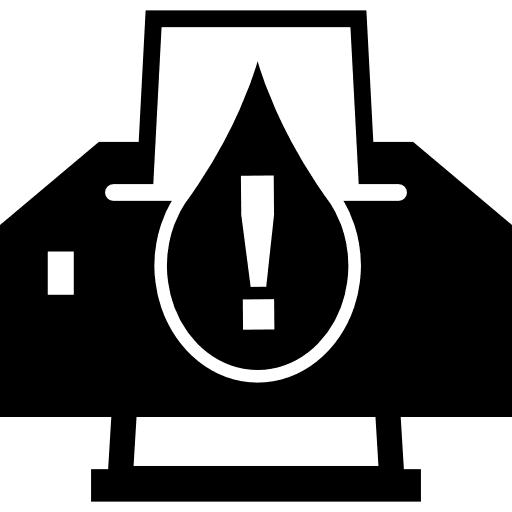 Printer running out of ink printing ink no ink icon