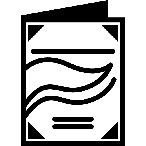 Business brochure print paper flyer print products icon