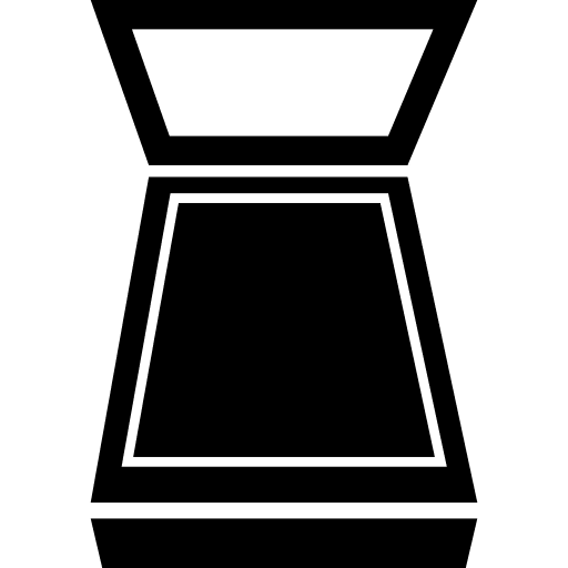 Printer machine with opened cover print open printers icon