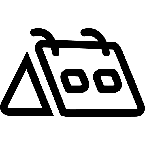 Daily calendar tools calendar tools and utensils icon