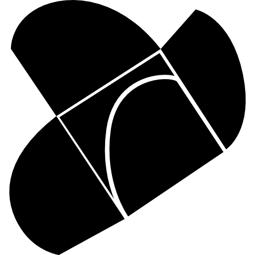 Cardboard folded into four box cardboard box variant icon