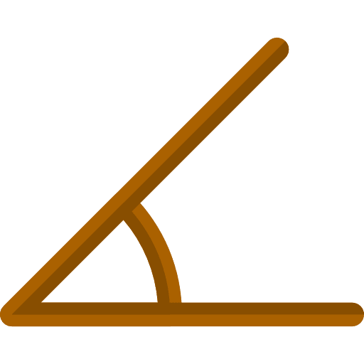 Angle geometry education shapes and symbols icon