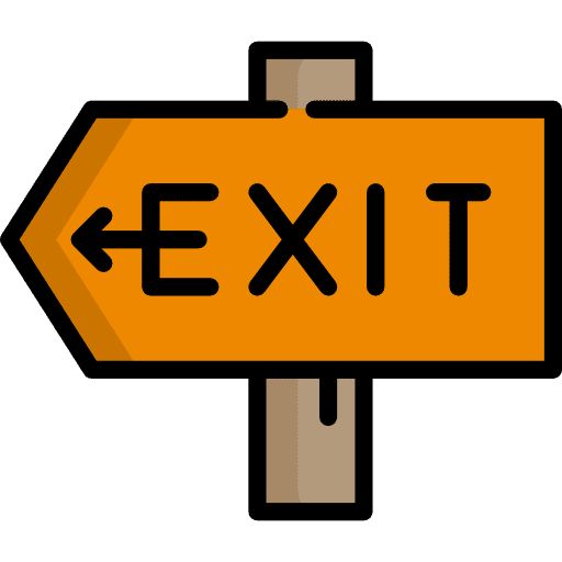 Exit signaling panel direction icon