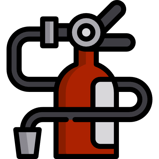 Fire extinguisher security tools and utensils firefighting icon