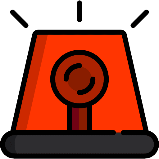 Siren security lights emergency icon