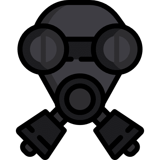 Gas mask biological hazard security gas mask icon