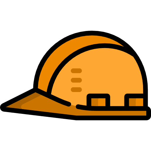 Helmet equipment construction and tools construction icon
