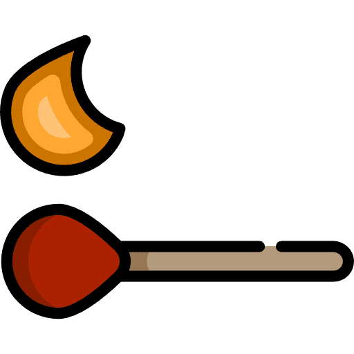 Matches fire match flame icon
