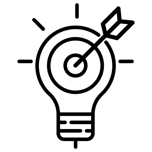 Idea publicity ads light bulb icon