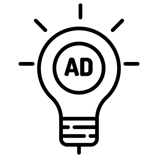 Light bulb advertising advertisement commercial icon