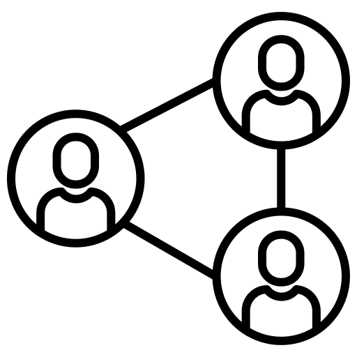 Network users advertising coordination icon