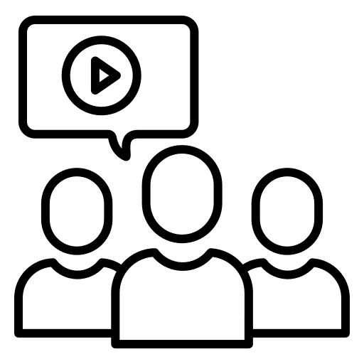 As video users play button icon