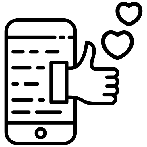 Like advertising heart electronics icon