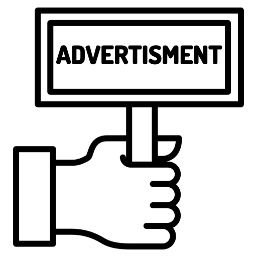 Ad ad hands and gestures marketing icon