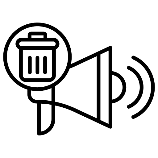 Delete megaphone business commercial icon