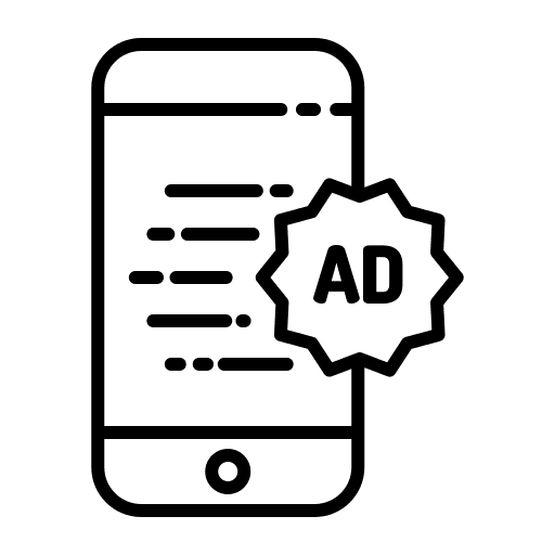 Mobile mobile sale ads icon