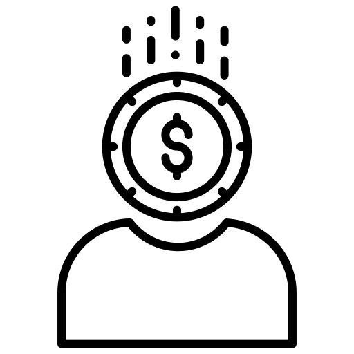 Money advertising money people icon