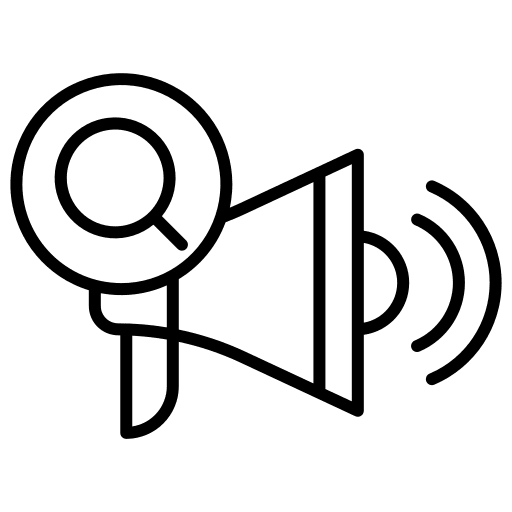 Search publicity loupe ads icon