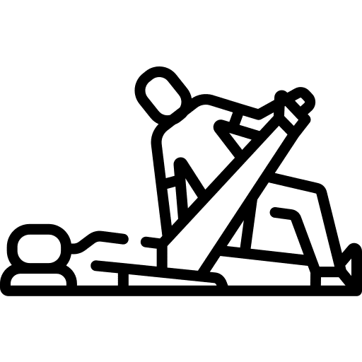 Healthcare and medical people osteopathy recovery icon