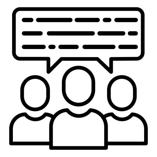 Users conversation users chat bubble icon