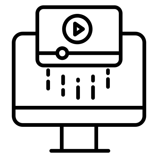 Video marketing business computer icon