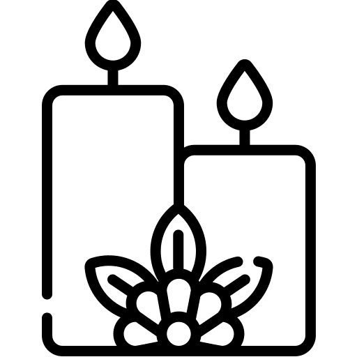 Burning burning spa wellness icon