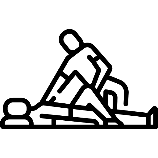 Healthcare and medical massage recovery injury icon