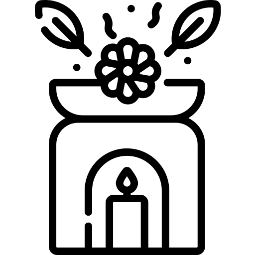 Aromatherapy essential oil relax burner icon