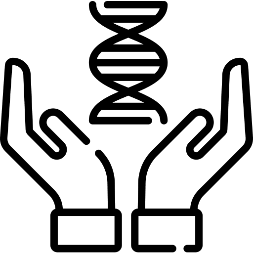 Biology deoxyribonucleic acid dna healthcare and medical icon