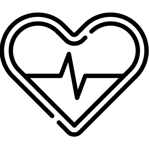 Cardiogram healthcare and medical heart pulse icon
