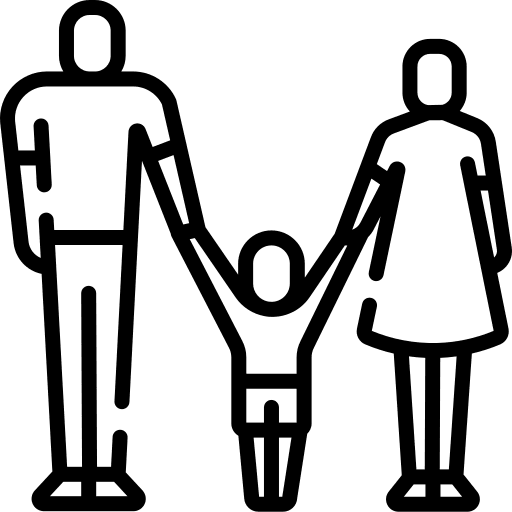 Family people mother son icon