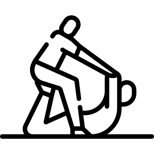 Healthcare and medical physiotherapy injury massage icon