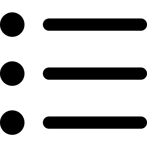 Bullet list bullets interface bullet list icon