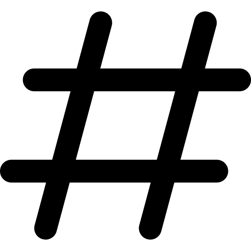 Hashtag edit tools hashtag ortography icon