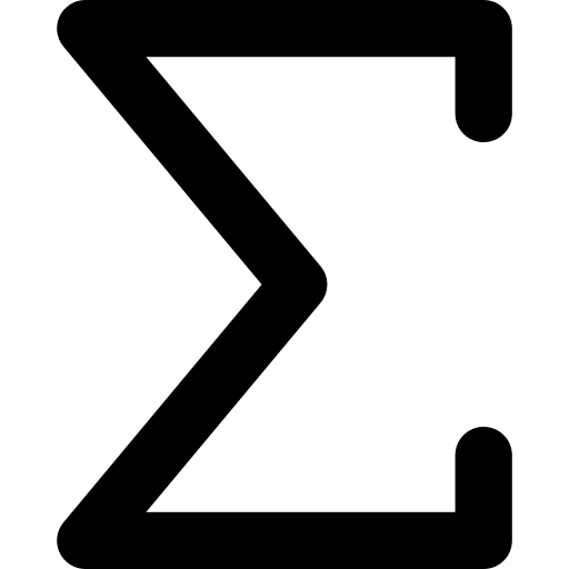 Sigma signs sum interface icon