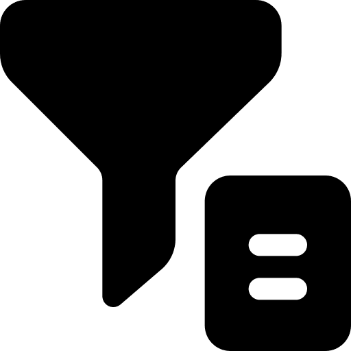 Filter button interface web icon